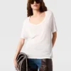 T-shirt semi-transparent à col rond T-shirt semi-transparent à col rond