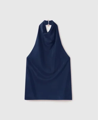 Top en satin à dos nu