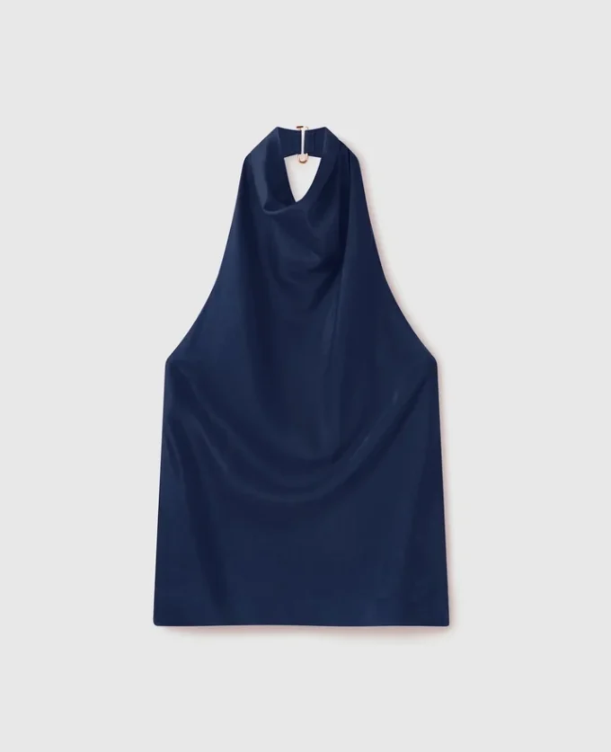 Top en satin à dos nu Top en satin à dos nu