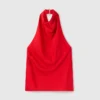 Top en satin à dos nu Top en satin à dos nu
