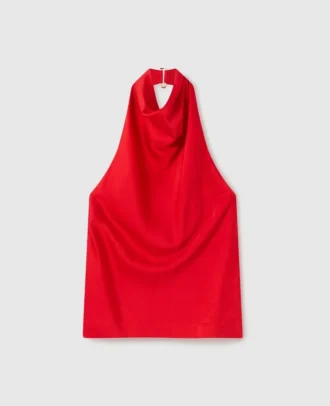 Top en satin à dos nu