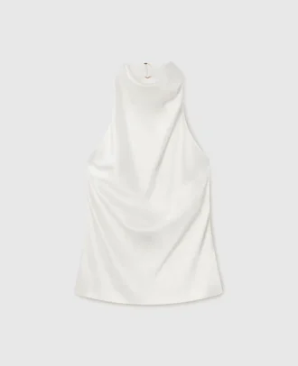 Top en satin à dos nu