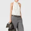 Top en satin à dos nu Top en satin à dos nu