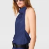 Top en satin à dos nu Top en satin à dos nu