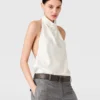 Top en satin à dos nu Top en satin à dos nu