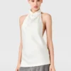 Top en satin à dos nu Top en satin à dos nu