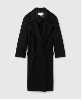 Trench-coat ceinturé avec boucle ton sur ton