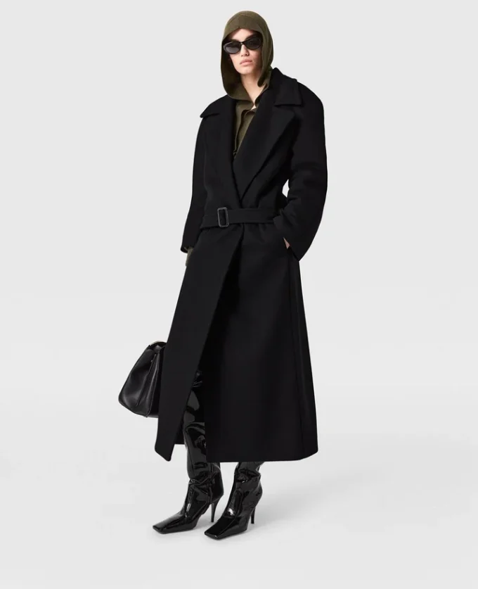 Trench-coat ceinturé avec boucle ton sur ton Trench-coat ceinturé avec boucle ton sur ton