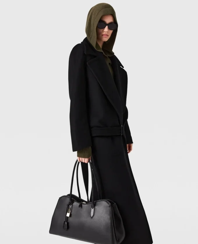 Trench-coat ceinturé avec boucle ton sur ton Trench-coat ceinturé avec boucle ton sur ton