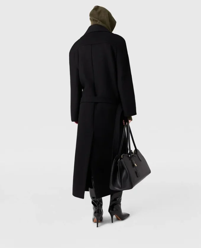 Trench-coat ceinturé avec boucle ton sur ton Trench-coat ceinturé avec boucle ton sur ton