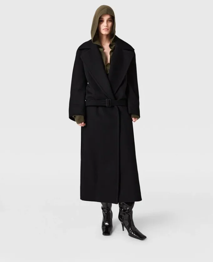 Trench-coat ceinturé avec boucle ton sur ton Trench-coat ceinturé avec boucle ton sur ton