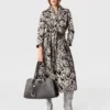 Trench-coat à ceinture en jacquard imprimé léopard nuage Trench-coat à ceinture en jacquard imprimé léopard nuage