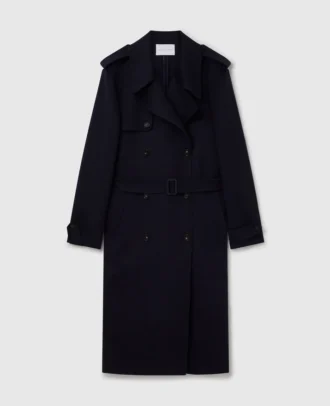 Trench-coat croisé à ceinture