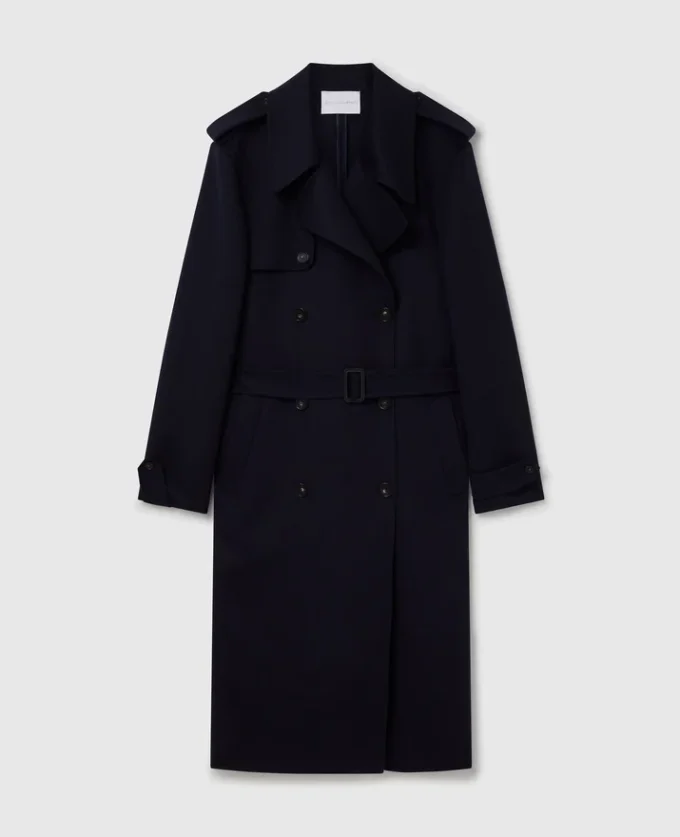 Trench-coat croisé à ceinture Trench-coat croisé à ceinture