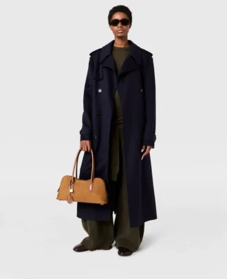 Trench-coat croisé à ceinture