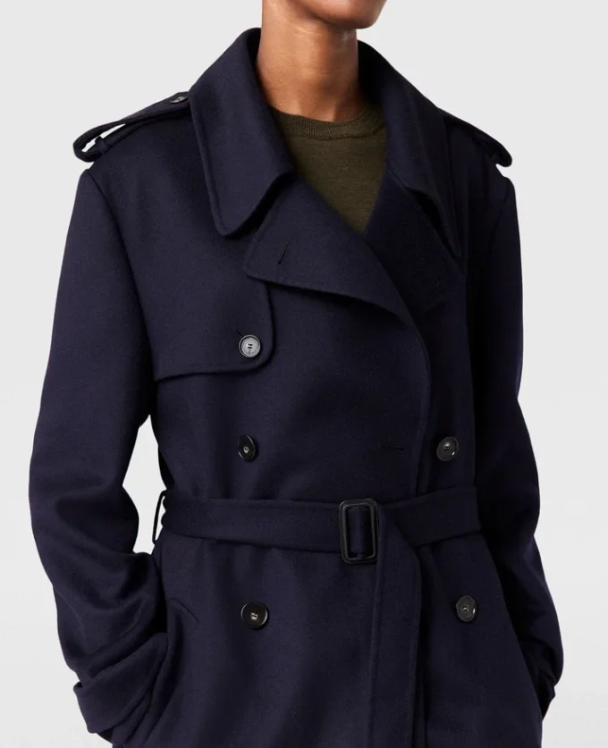 Trench-coat croisé à ceinture Trench-coat croisé à ceinture