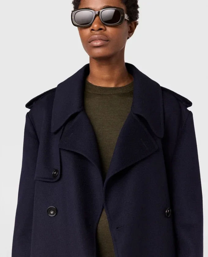 Trench-coat croisé à ceinture Trench-coat croisé à ceinture