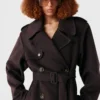 Trench-coat double face à ceinture Trench-coat double face à ceinture