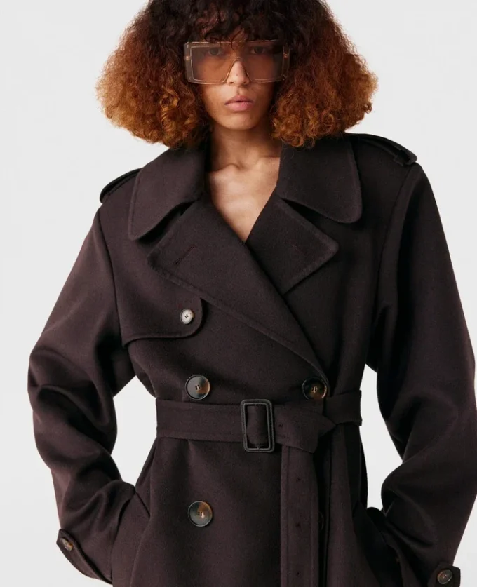 Trench-coat double face à ceinture Trench-coat double face à ceinture