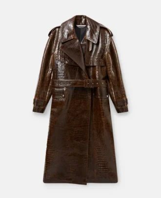 Trench-coat à motif crocodile