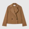 Veste caban courte à double boutonnage Veste caban courte à double boutonnage