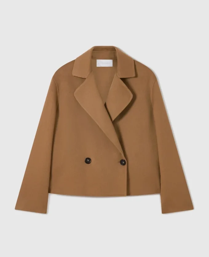 Veste caban courte à double boutonnage Veste caban courte à double boutonnage