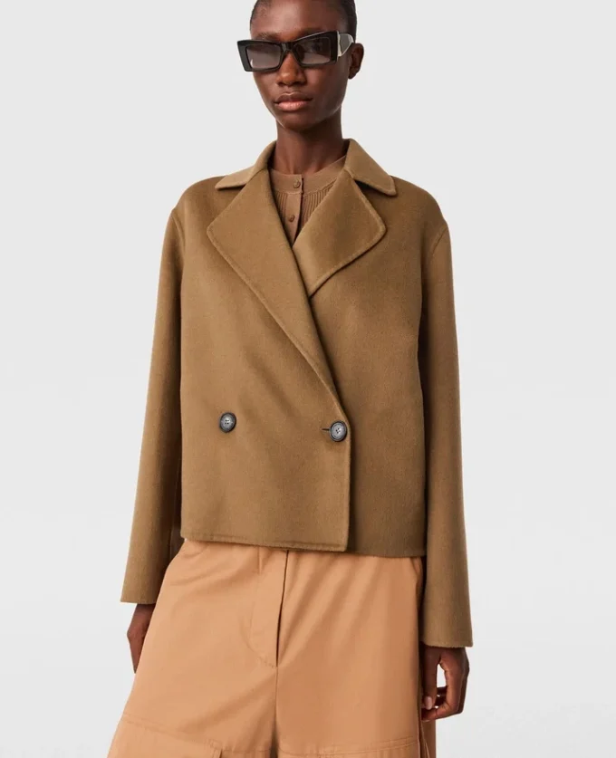Veste caban courte à double boutonnage Veste caban courte à double boutonnage
