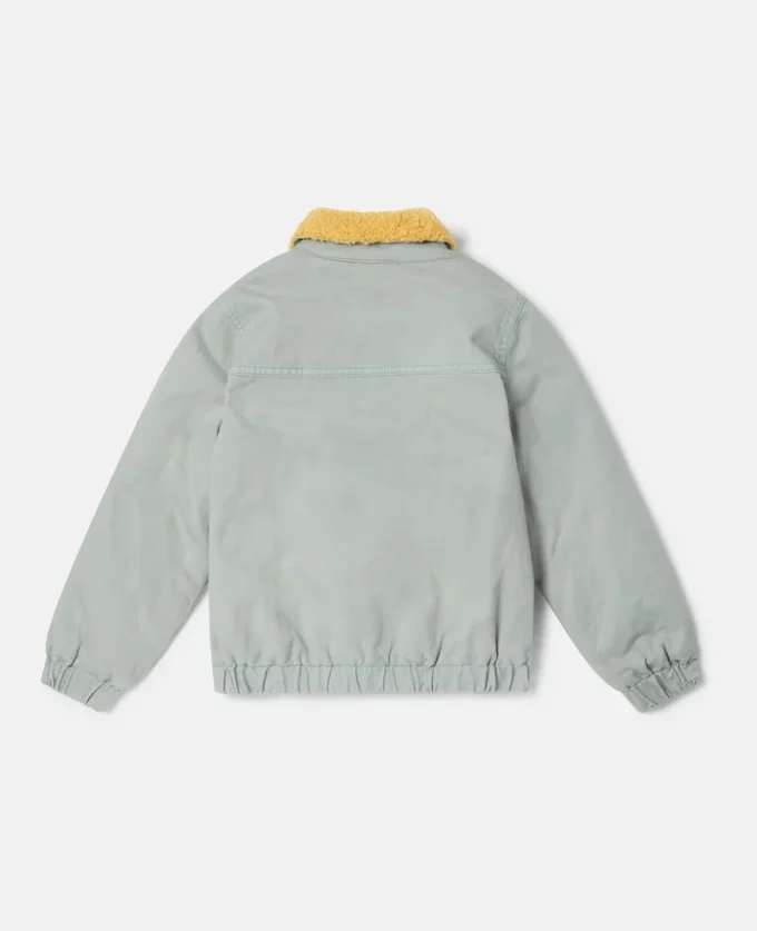 Veste à col Borg avec écusson appliqué Veste à col Borg avec écusson appliqué