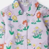 Veste à col imprimé fleurs Veste à col imprimé fleurs
