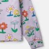 Veste à col imprimé fleurs Veste à col imprimé fleurs