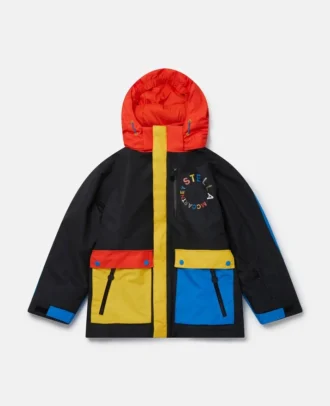 Veste de ski à capuche color block