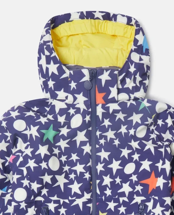 Veste de ski à capuche imprimée étoiles Veste de ski à capuche imprimée étoiles