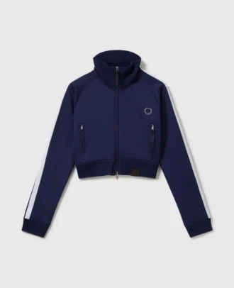 Veste de survêtement à col montant et double rayure