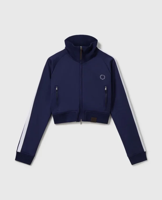 Veste de survêtement à col montant et double rayure Veste de survêtement à col montant et double rayure