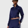 Veste de survêtement à col montant et double rayure Veste de survêtement à col montant et double rayure