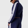 Veste de survêtement à col montant et double rayure Veste de survêtement à col montant et double rayure