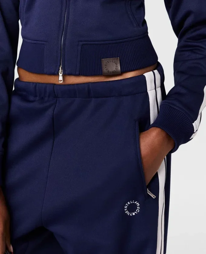 Pantalon de survêtement à double bande et taille élastiquée Pantalon de survêtement à double bande et taille élastiquée