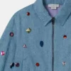 Veste en denim brodée de bijoux