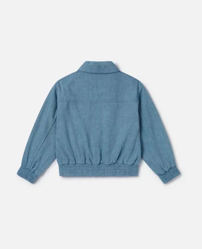 Veste en denim brodée de bijoux