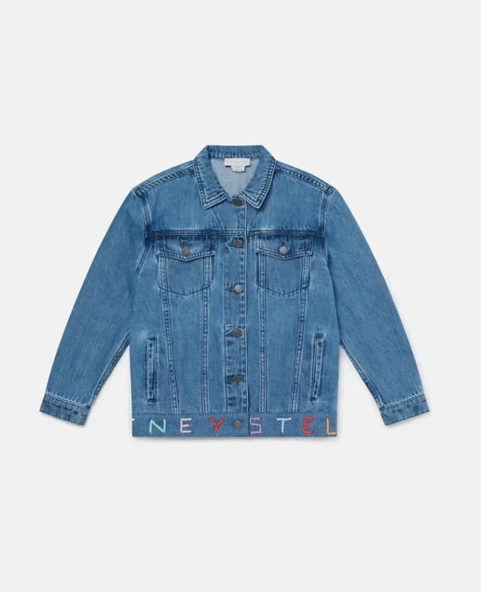 Veste en denim brodée Moniker