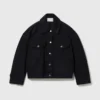 Veste en denim à empiècements en dentelle Veste en denim à empiècements en dentelle