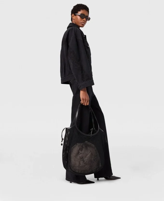 Veste en denim à empiècements en dentelle Veste en denim à empiècements en dentelle