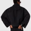 Veste en denim à empiècements en dentelle Veste en denim à empiècements en dentelle
