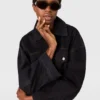 Veste en denim à empiècements en dentelle Veste en denim à empiècements en dentelle