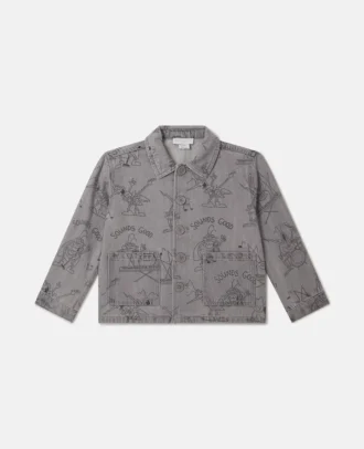Veste en denim imprimée Bug Band