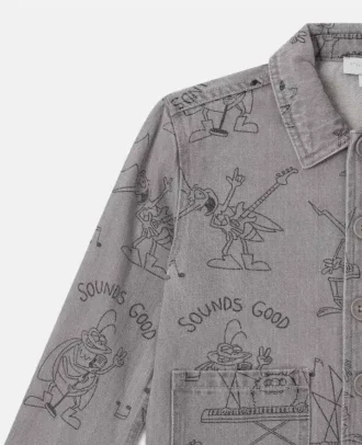 Veste en denim imprimée Bug Band