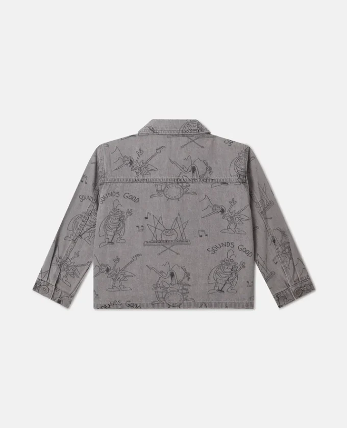 Veste en denim imprimée Bug Band