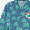 Veste en denim imprimée grenouilles Veste en denim imprimée grenouilles