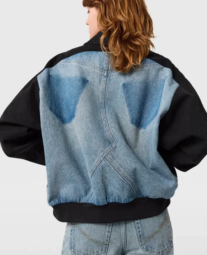 Veste en denim patchwork
