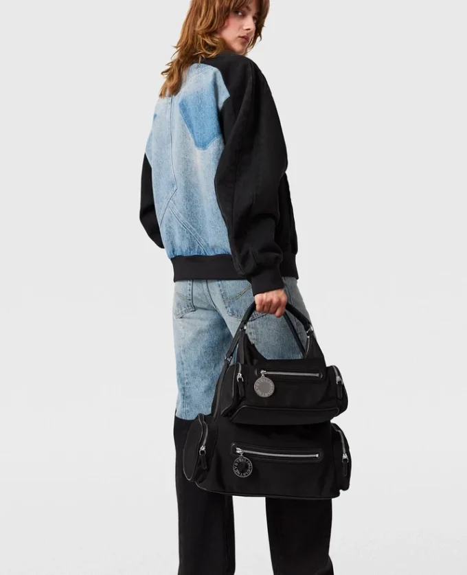 Veste en denim patchwork